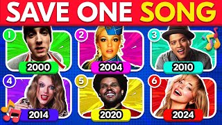 Save One Song Per Year  6 Songs Each Year 2000  2024  Music Quiz [upl. by Pliam]