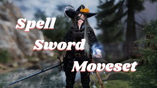 SKYRIM MOD  Spell Sword Moveset 20 [upl. by Ecnerret]