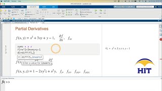 MATLAB  Partial Derivatives [upl. by Travis]