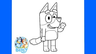 Desenez pe catelusa BLUEY din Bingo si Bluey🐶 Desene Animate Pas cu Pas [upl. by Yhtomiht]