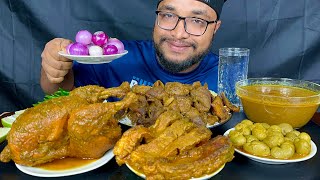 SPICY MUTTON BOTI CURRY WHOLE CHICKEN CURRY FISH CURRY AND GOAT KIDNEY WITH RICE INDIAN FOOD EATS [upl. by Laius]