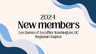 2024 Les Dames New Members [upl. by Yaral]