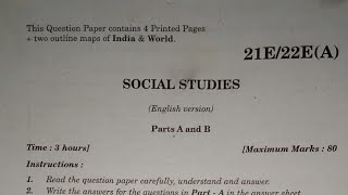 Class 10 Social St Board Exam Question Paper [upl. by Tyrus]