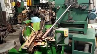 J shape hook bending amp threading machine [upl. by Loesceke]