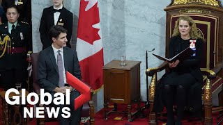 Throne speech Trudeau government outlines agenda for minority parliament [upl. by Petite]