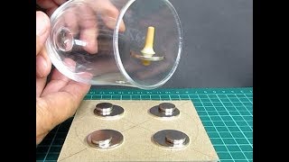 空中浮遊ゴマの作り方 How to Build a Magnetic Levitating Top [upl. by Alicec]