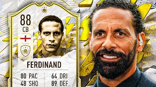 IS HE WORTH 7 TOKENS 🤔 88 ICON RIO FERDINAND PLAYER REVIEW  FIFA 22 Ultimate Team [upl. by Kennett]