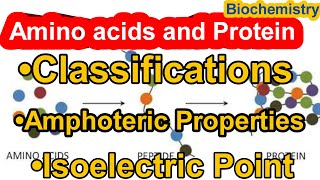 Amino acids and protein Classifications Amphoteric properties Isoelectric pointشرح البروتينبايو [upl. by Falzetta]