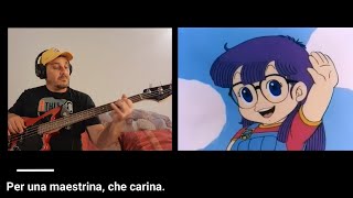 Dr Slump e Arale  Bass cover con testo  Sigla Completa [upl. by Thurlough624]