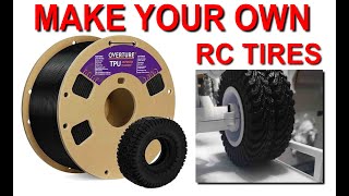 PRINTING A HOLLOW RC TIRE with the best TPU Filament on a user friendly 3D printer [upl. by Kcirdez]