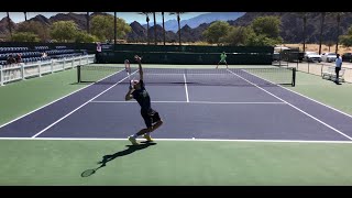 Dominic Thiem amp Joao Sousa  IW Practice Points Court Level 60fps [upl. by Riker]