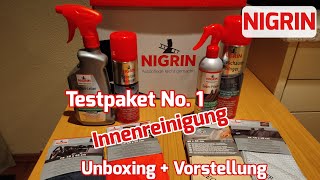 NIGRIN Testpaket No1 für die AutoInnenreinigungPflege UnboxingampVorstellung [upl. by Riggins]