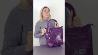 Torebka worek skórzana shopper bag wzór aligatora na wwwmelonpl [upl. by Avla932]