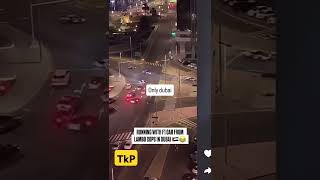 F1 car gets in cop chase in Dubai [upl. by Biddie]