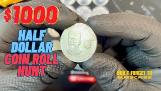 Foreign Finds  1000 Half Dollar Coin Roll Hunt [upl. by Marciano24]