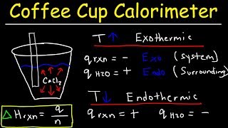 Coffee Cup Calorimeter  Calculate Enthalpy Change Constant Pressure Calorimetry [upl. by Oriaj623]