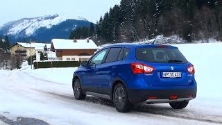 Suzuki SX4 SCross video review with all wheel drive Suzuki AWD test with snow driving [upl. by Gavette322]