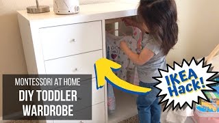 MONTESSORI AT HOME DIY Montessori Wardrobe for Toddlers [upl. by Maritsa]