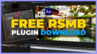 FREE RSMB PLUGIN REELSMARTMOTIONBLUR  After Effects Tutorial [upl. by Rafi]