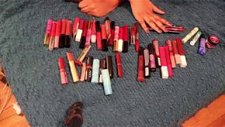 new year new lip declutter  part 1 liquid lipsticks [upl. by Killion]