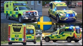 🚑 Ambulanser på utryckning 2018 Sverige [upl. by Leacim]