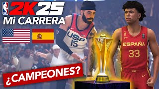 ¿CAMPEÓN del MUNDO U19 ESPAÑA vs USA  NBA 2K25 MI CARRERA 3  AIRCRISS [upl. by Niwre]