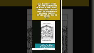 Sukkot For Kids Free Coloring Page to Celebrate the Festival of Booths shorts God Yeshua Jesus [upl. by Olshausen]