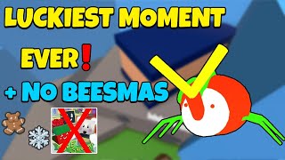 LUCKIEST MOMENT Ever  NO BEESMAS Update Bee Swarm Simulator [upl. by Ecaidnac331]