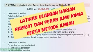 HAKIKAT DAN PERAN ILMU KIMIA SERTA METODE ILMIAH  LATIHAN ULANGAN HARIAN   KIMIA [upl. by Noet]