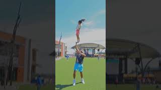 Close Call While Stunting cheer closecall fail [upl. by Adnoraj786]