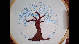 Embroidery design 22 mountmellick stitch split  stem stitch hand embroidery for beginner Tutorial [upl. by O'Grady]