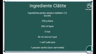 Reteta ingrediente clatite delicioase reteta prajituri dulce [upl. by Xirtaeb274]