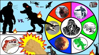 Shin Godzilla vs Five Nights at Freddys SPINNING WHEEL SLIME GAME w FNAF Figures [upl. by Ecinahs]