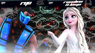 Sub Zero Vs Elsa  Super Smash Bros Mods [upl. by Resiak909]