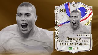 FC 24 RONALDO NAZARIO 98 ICON PLAYER REVIEW I FC 24 ULTIMATE TEAM [upl. by Arotak]