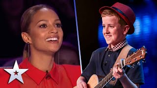 12yearold sings the SWEETEST song for his CRUSH😍  Britains Got Talent [upl. by Parette]