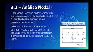 Aula 7  Análise Nodal [upl. by Hege]