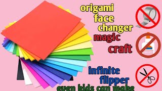 Origame  origami magic trick  fidget origami paper  DIY infinite flipper [upl. by Quentin]