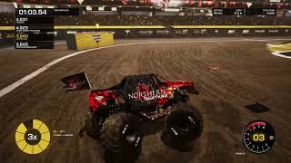 Monster Jam Steel Titans  freestyle  gameplay PS4 [upl. by Ahseenat]