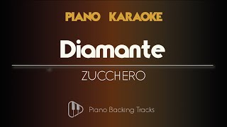 Diamante  Zucchero Piano Karaoke Instrumental Backing Track [upl. by Htenek926]