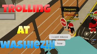 TROLLING AT THE WASHIEZ CAFE Roblox Trolling [upl. by Rednael802]