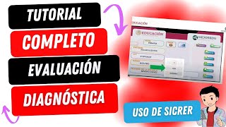 TUTORIAL COMPLETO EVALUACIÓN DIAGNÓSTICA DE LOS APRENDIZAJES DE LOS ESTUDIANTES [upl. by Paddie]