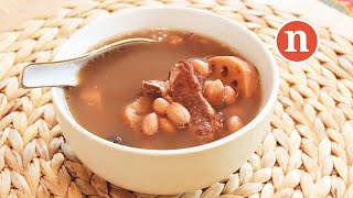 Lotus Root Soup with Peanuts  Ling Ngau Tong  莲藕汤 Nyonya Cooking [upl. by Jerman]