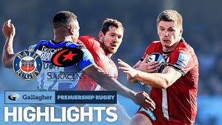 Bath v Saracens  HIGHLIGHTS  10 Tries in Huge Victory  Gallagher Premiership 202122 [upl. by Leilani]