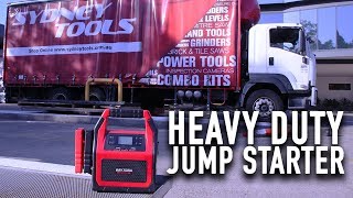 We jump start a truck with the Heavy Duty Jump Starter from Daytona [upl. by Katrinka]