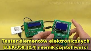 Tester elementów elektronicznych ELEK058 24  miernik częstotliwości [upl. by Imoyik]