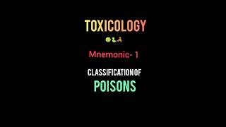 MBBS 3rd year Mnemonic Series Forensic Medicine Toxicology🐍🦞 mnemonics mbbs viral trending [upl. by Eigram776]