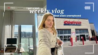 I GOT A JOB final week unemployed vlog  home projects errands prep for work [upl. by Ahsitra147]