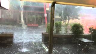 Insane hail storm Lady gets pummelled Brisbane Nov 27 [upl. by Uchish123]