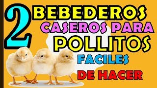 como hacer 2 BEBEDEROS para POLLITOS pequeños en casa FACIL [upl. by Arjan]